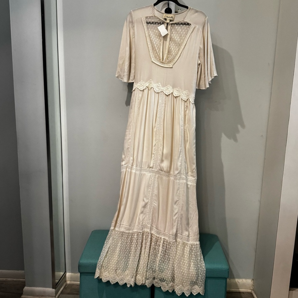 NWOT  - Cleobella Taj ivory maxi dress